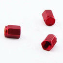 Motorbike 12x12MM Car Red Wheel Tyre Tire Valve Dust Stems Air Cap Pack of 4
