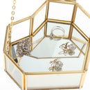 Clear Glass Box Jewellery Organizer Case Terrarium for Dressing Table