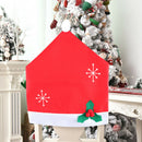 Christmas Hat Xmas Dinner Chair Covers Stool Back Case Home Decor (Red) A