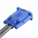 VGA Splitter Cable 1 Computer to Dual 2 Monitor Male to Female Wire (Blue)