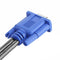VGA Splitter Cable 1 Computer to Dual 2 Monitor Male to Female Wire (Blue)