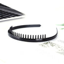1pc Unisex Plastic Headband with Non-Slip Teeth Comb Black DIY Hair Styling Hoop