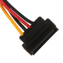 90 degree SATA 15-Pin Male to 2 x 15P Female Y Splitter Adapter Power Cable Dz
