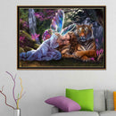5D Tiger Fairies Diamond Painting Cross Stitch Embroidery Home Decor Gift