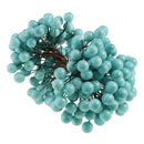 Christmas Holly Berry Cones Leaf Branch Artificial Flower Wreath Blue
