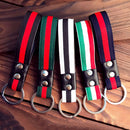 Men Fashion Leather Metal Car Keychain Keyring Purse Bag Key Chain Ring Keyfob