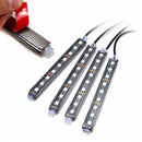 4 x 9LED APP Control Colorful RGB Car Interior Floor Atmosphere Light Strip 3C