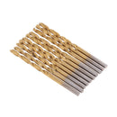 100 Pcs HSS 1.0mm-3.0mm Titanium Coated Drill Bit Set for Metal Wood Plastic