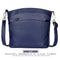 Solid Color Shoulder Messenger Handbags Women Leather Crossbody Bags (Blue)