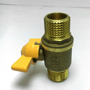 4 Pionts Brass Ball Valve Double Male Thread Connector Brass