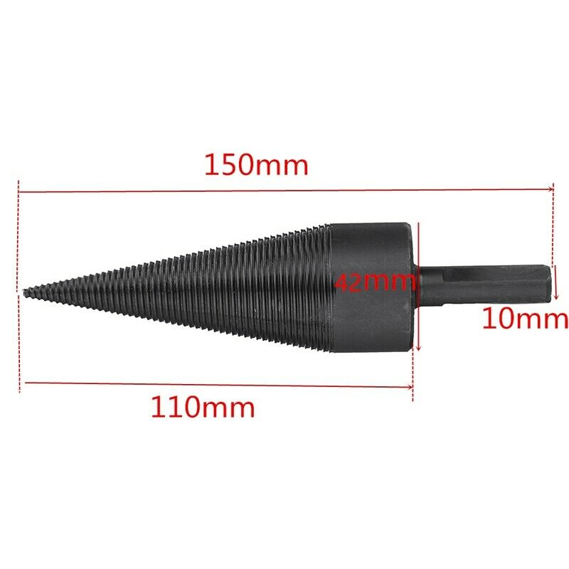 1X(Drill Tip For Electric Drill With Triangular Shank Fast Wood Splitting R