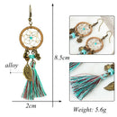New Bohemian Dream Catcher Tassel Earrings For Women Fashion Boho Ethnic Gr
