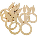20Pcs Wood Napkin Ring Party Serviette Holder Wedding Rack Decor Decoration