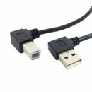 Left Angled USB 2.0 A Male to Left Angled B Male 90 degree Printer Scanner