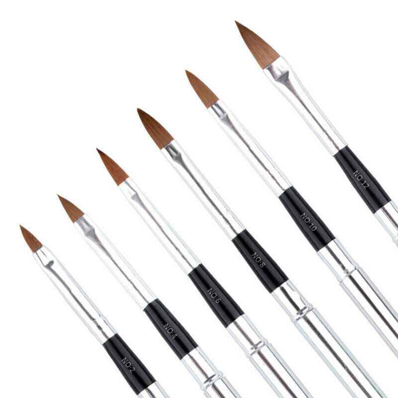 Professional Round Sable Acrylic Nail Art Brush Various Size 2 4 6 8 10  GQJ