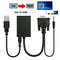 VGA Male To HDMI Output 1080P HD + HDTV Video USB Cable Cord Converter A YCI