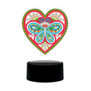 DIY Diamond Painting LED Light Love Heart Embroidery Night Lamp Home Decor