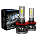 2Pcs H11/H8/H9 Mini1 Led Headlight 36W 6000Lm Cob Bulbs Kit Hi/Low Beam 600