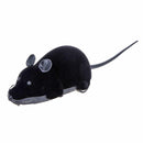 Wireless Electric RC Flocking Rat Toys Pet Cat Remote Control Mouse (Black) A