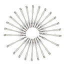 24 Pcs Chrome Plated Traditional Banjo Hooks with Nuts Banjo Accessory