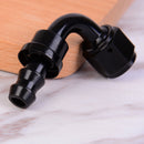 Black AN6 AN-6 90 degree push lock oil/fuel/gas line fittings hose adapter SRME