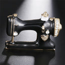 Sewing Machine Brooch Pin Black Enamel Brooch Collar Scarf Decoration Jewelry ES