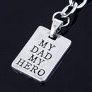 Fashion Keychain Father's Day Gift MY DAD MY HERO Keychain Men's Jewelry Ke