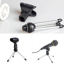 Adjustable Mini Tripod Desktop Table Microphone Stand Holder & Mic Clip D KBX