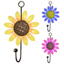 3pcs Heavy Duty Bedroom Iron Art Flower Shape Wall Mounted Coat Hook Universal