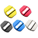 1pc Car Accessories Decor Stainless Steel Car Door Lock Protective Cover-Red