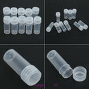 50PCS 5ml Plastic Sample Bottle Test Tube Lab Small Vial Storage Lid Container