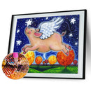 5D DIY Full Drill Diamond Painting Dreaming Pig Cross Stitch Embroidery Set