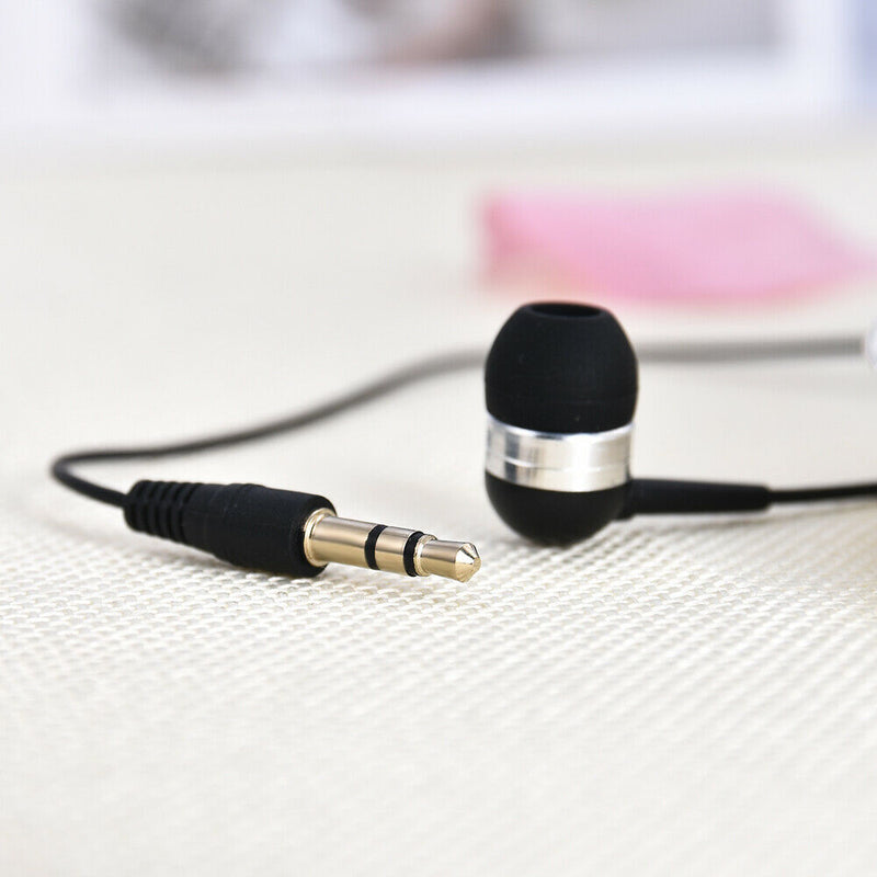 Earphone Universal 3.5mm Single Side Earphone Black Wire Headset For Smart Phone