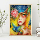 5D DIY Full Drill Diamond Painting Flowers Girl Cross Stitch Embroidery Kit
