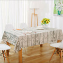 Wood Grain Pattern Decorative Table Cloth Cotton Linen Tablecloth Dining Ta
