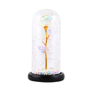 20LED Foam Night Lamp Foil Rose Glass Dome Copper Wire Fairy String Lights A