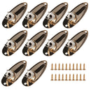 Durable 10 Pieces Metal Electric Guitar Boat Input Output Sockets DIY Golden