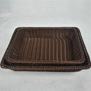 Dark brown simple fashion hand-woven storage basket rattan food fruit baske
