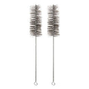 2Pcs 30cm Long 50mm Diameter Stainless Steel Wire Tube Cleaning Brush Y7D6