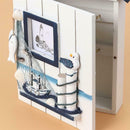 Mediterranean House Key Storage Holder Case Wall Mounted Wooden Storage Box