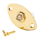 Oval Indented Output Input Jack Plug Socket for Electric Guitar Bass Golden