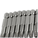 5.3mm T30 Head 50mm Long Security Torx Screwdriver Insert Bits 10 Pcs B2O4