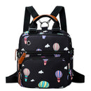 Mummy Balloon Printed Diaper Bag Waterproof Maternity Baby Backpack (Black)
