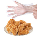 100pcs Transparent Disposable PE Sanitary Gloves for Restaurant Kitchen BBQ A