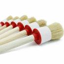 Natural Boar Hair Detail Brushs(Set of 6), Detailing Brush Set for Cleaning