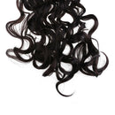 Dark Brown Width 25cm Lady Long Curl Wavy Clip-on Sexy Stylish Hair Extensi