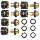 3/4 Inch Garden Hose Fitting Quick Connector Male and Female Value Pack - N