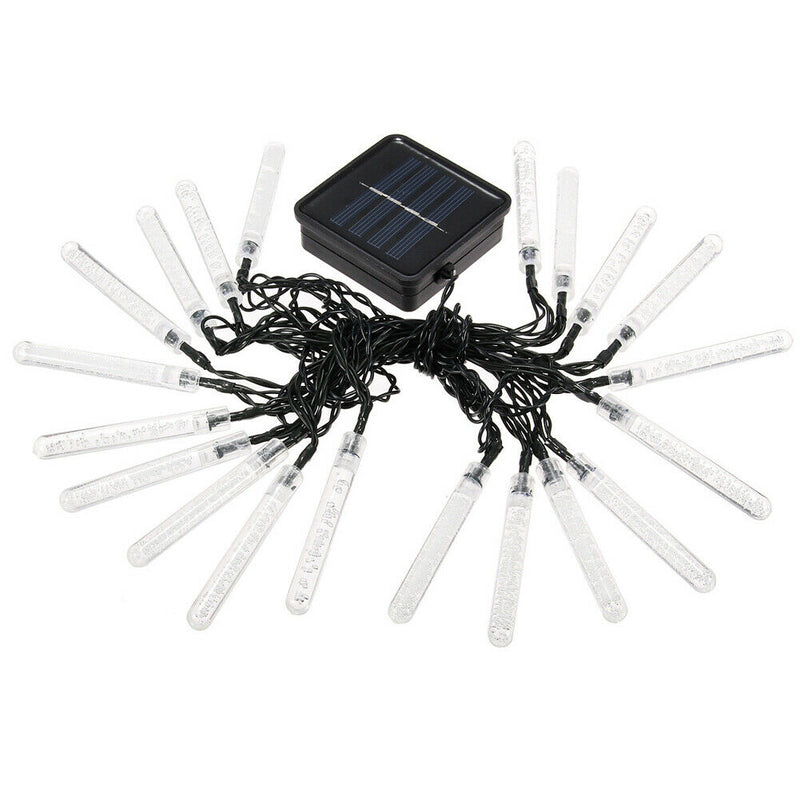 Outdoor Solar LED Lamps 3.5M 20 LED Ice Piton Lamp luces Warm White