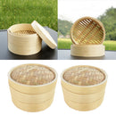 2X Chinese Handmade Natural Bamboo Steamer Basket
