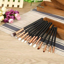 12 pcs Pro Makeup Brushes Set Foundation Powder Eyeshadow Eyeliner Lip Brus Y7N1